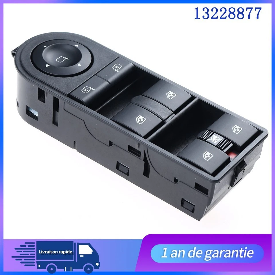 Platine Bouton de Lève Vitre prévu pour Opel Astra H Zafira B 13228877 13228699 - Photo 3/4