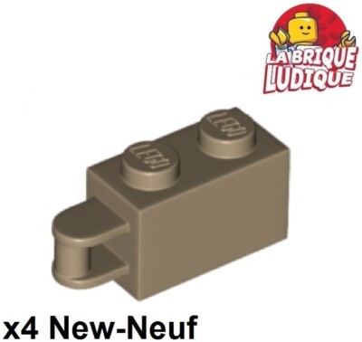Lego 4x Brick Brick Modified 1x2 Handle Bar Griff Scharnier Dark Tan 34816