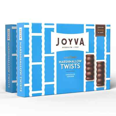 Joyva Classic Marshmallow Twists | Pack of 2, 9Oz Boxes | Fluffy Marshmallow Cen