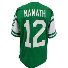 Joe Namath Jersey Green New York | Unisex Adult Sizes S-5XL Unsigned Custom