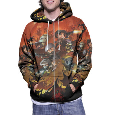 New Hoodie Chibi Rainbow Six Siege Outbreak Hoodie Zipper Fullprint Polyester