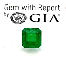 GIA Certified 3.90 Carats Colombian Emerald Octagonal Loose Gemstone - G033
