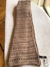 SCARF DILLARDS ALL LOOSE KNIT SCARF 76" X 12" ACRYLIC & COTTON BRAND NEW BROWN