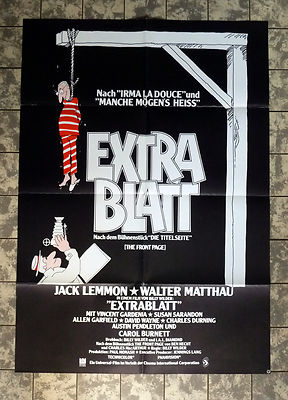 EXTRABLATT / Frontpage * LEMMON, MATTHAU - A1-FILMPOSTER -Ger 1-Sheet ´75 WILDER
