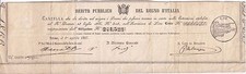 8753) DEBITO PUBBLICO DEL REGNO D'ITALIA, CARTELLA DA LIRE 100, TORINO 1867.