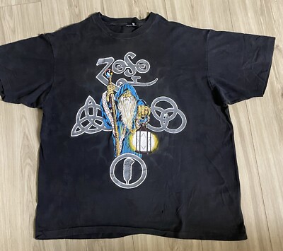VINTAGE Zoso WIZARD 80's LED ZEPPELIN Original T SINGLE Stitch