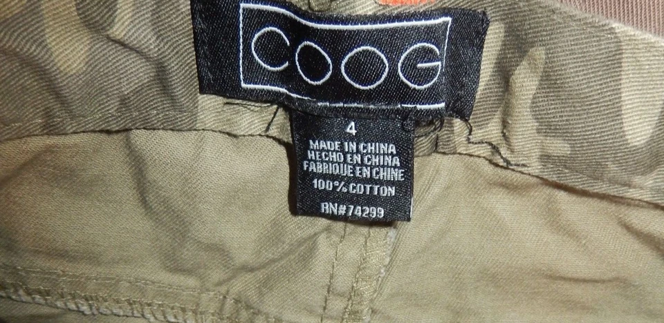 COOGI зеленый камуфляж брюки ребенка ясельного возраста мальчика 4 (21 x 17) - Изображение 3 из 4