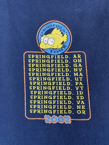 Phish Simpsons Springfield Tour (2002) Fox AAA T-Shirt Adult XL 2- Sided AOP - Picture 2 of 8