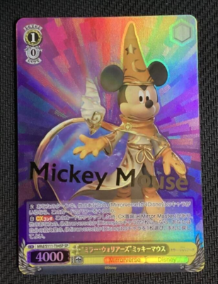 Signed weiss schwarz Disney Mirror Warriors Mickey Mouse SP Signed weiss schwarz Disney Mirror Warriors Mickey Mouse SP