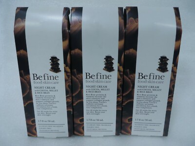 BEFINE FOOD SKIN CARE NIGHT CREAM 1.7 OZ  (Lot of 3)