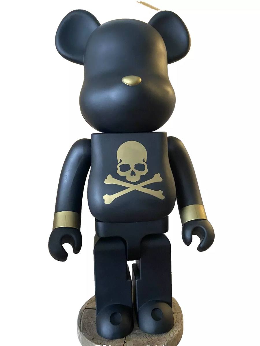 BEARBRICK BE@RBRICK MASTERMIND X SENSE 1000% BLACK GOLD Scull