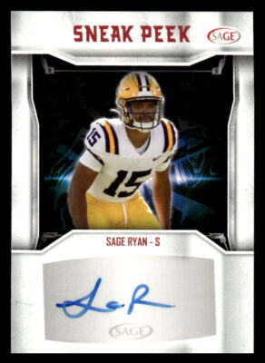 2024 SAGE HIT #SPA-JJ Sage Ryan Sneak Peek Autograph