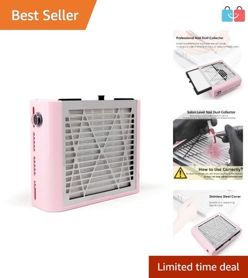 Effortless Nail Dust Collection Machine - Reusable Filter Pad & Heat Dissipation