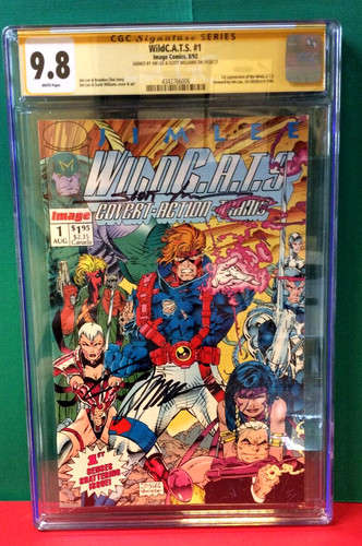 WildC.A.T.S (1992) # 1 (CGC 9.8 SS) Signed Jim Lee • Scott Williams