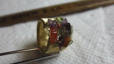 WOMEN'S STYLISH WIRE WRAPPED SIZE 4.5 RING W STONE ACCENT UNTESTED