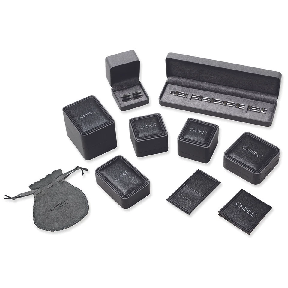 Cincel Acero Inoxidable Rosa IP Chapado y Cerámica Blanca 8.25 pulgadas con Ext Brazalete 7.5" Foto 2 de 2