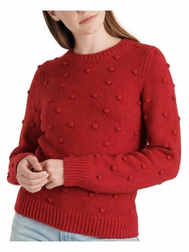 Red Jumper Womens Knit Bobble NWT 