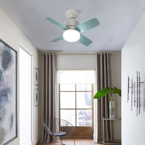 E27 Socket LED Ceiling Fan Light 14W with Remote for Bedroom Living Room (Blue) - Picture 12 of 12