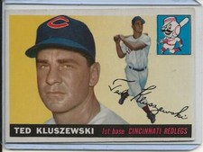 1955 Topps Baseball Card Ted Kluszewski 1st Base Cincinnati Redlegs NR MT # 120