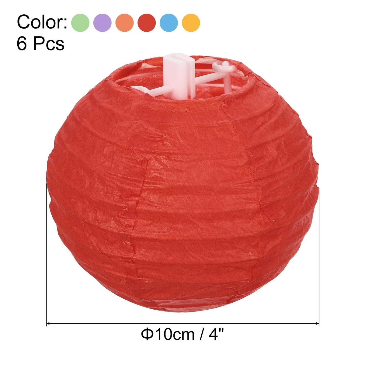 6pcs 4 Inch Folding Hanging Paper Lanterns for Wedding Home Party 6 Colors
