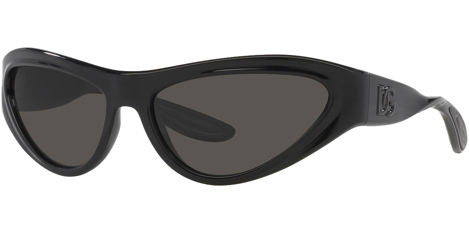 Женские солнцезащитные очки Dolce - Gabbana Black Cat Eye Wrap - DG6190 50187 60 - Италия 16590₽