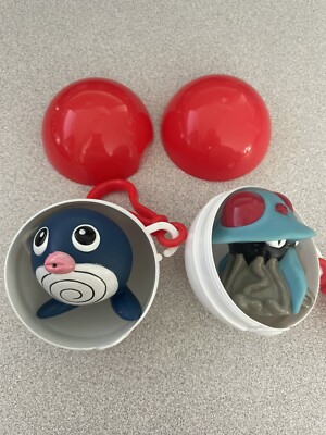 Lot of 2 Pokemon water squirters figures Burger King 1999 POLIWHIRL TENTACRUEL