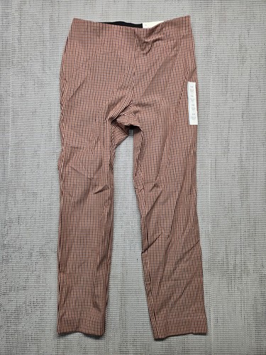 A New Day Women's High-Rise Side-Zip Skinny Ankle Pants Size 6 Brown Plaid