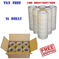 36 ROLLS - 2 INCH x 110 Yards (330 ft) Clear Carton Sealing Packing Package Tape