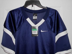 navy blue and white jersey
