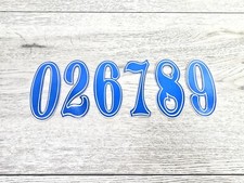 NOS Zeronine Vintage Old School BMX Racing Number Plate Decal Sticker 3" BLUE