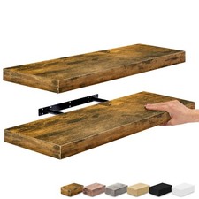 Sorbus Floating Shelves 2 Pack, 24 x 9 Inch Wall Mounted Wall Shelves Home Decor