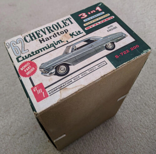 AMT 1:25 Scale 1962 Chevrolet Hardtop 3'n1 Vintage ORIGINAL Model Kit IMPALA WOW - Picture 3 of 15