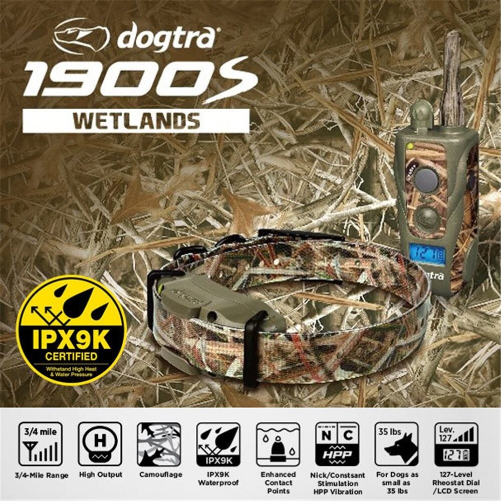 Dogtra 1900S Camo 3/4 Mile Boost and Lock Remote Trainer Camo –  1900S-WETLANDS