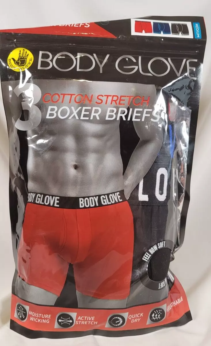 Body Glove Men’s Performance Boxer Briefs 6 Length Breathable Pack Of 4