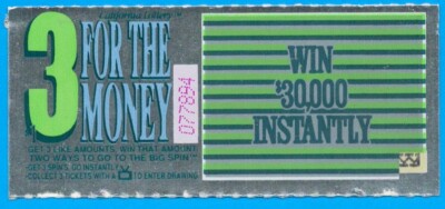 1990 game #30 California lottery scratch ticket expired unscratched mint