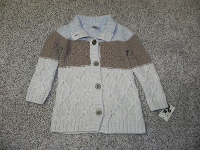 Max Studio Sweater 3T Girls Multi-Color Striped Button Front Cardigan NWT