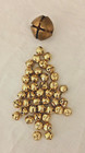 40+ Lot of 1/4" gold jingle bells and 1 one inch brass jingle bell