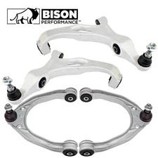 Bison Performance 4pc Front Upper & Lower Suspension Control Arm Kit For Audi Q7