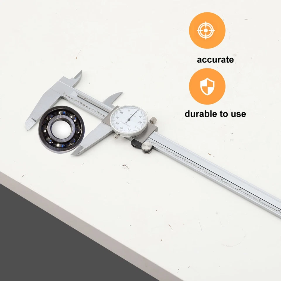 12'' Shockproof Dial Caliper Stainless Steel001'' GRAD Calipers Ruler w/ Case - Image 2 of 4