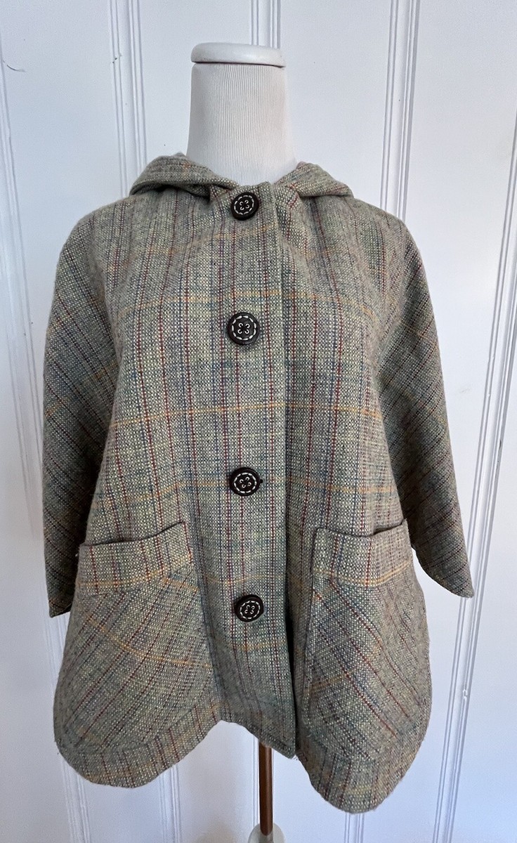 Paul & Joe for Target Size Small Hooded Poncho Coat Jacket Wool