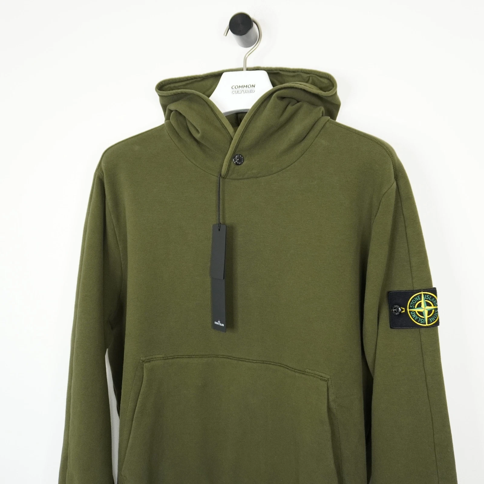Felpa con cappuccio Stone Island Olive Compass Patch Jersey Prezzo consigliato £435