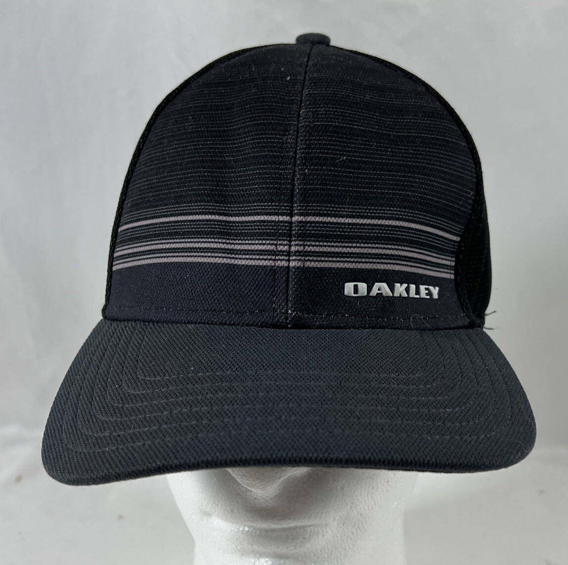Oakley Mens Silicon Bark Trucker Print 4.0 Hat Cap Black/Gray Size