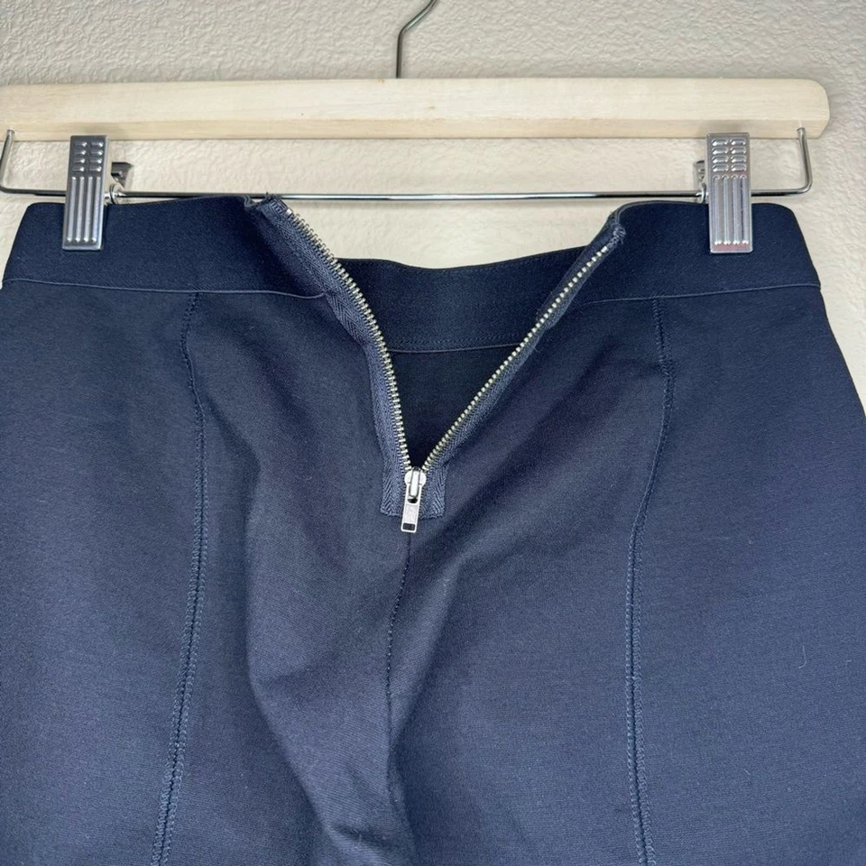 J. Crew Leggings Mujer 0R Cremallera Abajo Elástico Negro Foto 4 de 4