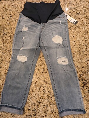 Sofia Jeans Women's Maternity Bagi Mid Rise Boyfriend Jeans Light Wash Denim 14