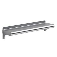6" x 24" Metal Shelf | NSF Stainless Steel Wall Mount Floating Shelving 