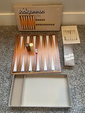 Vintage WHITMAN Backgammon Board Game 1973 Made In USA COMPLETE