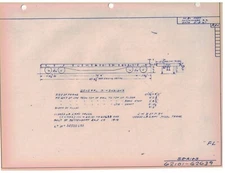 1967 Milwaukee Road Railroad Blue Print Page Flat Car 62826-62870