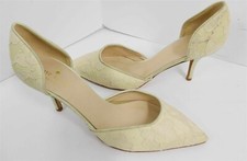 New Kate Spade Italy Justina Ivory Lace Satin D'Orasy Pumps Heels 7 B