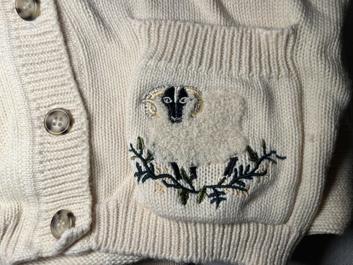 Vintage English Sports Shop Bermuda Cotton lamb Sweater SZ Small - Picture 5 of 6