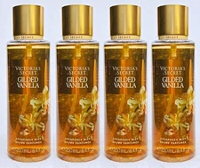 4 Victoria's Secret GILDED VANILLA Fragrance Mist Body Spray Perfume 8.4 oz